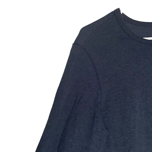 Lululemon Long Sleeve Pullover Crew Neck Shirt Men's Navy Blue EUC! - Picture 2 of 4